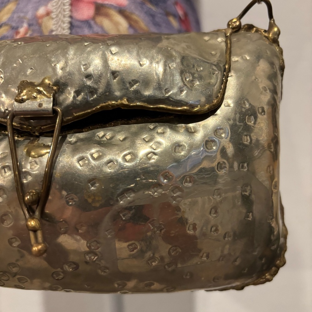 Vintage Mexican mixed metal copper brass shoulder bag - Picture 10 of 16